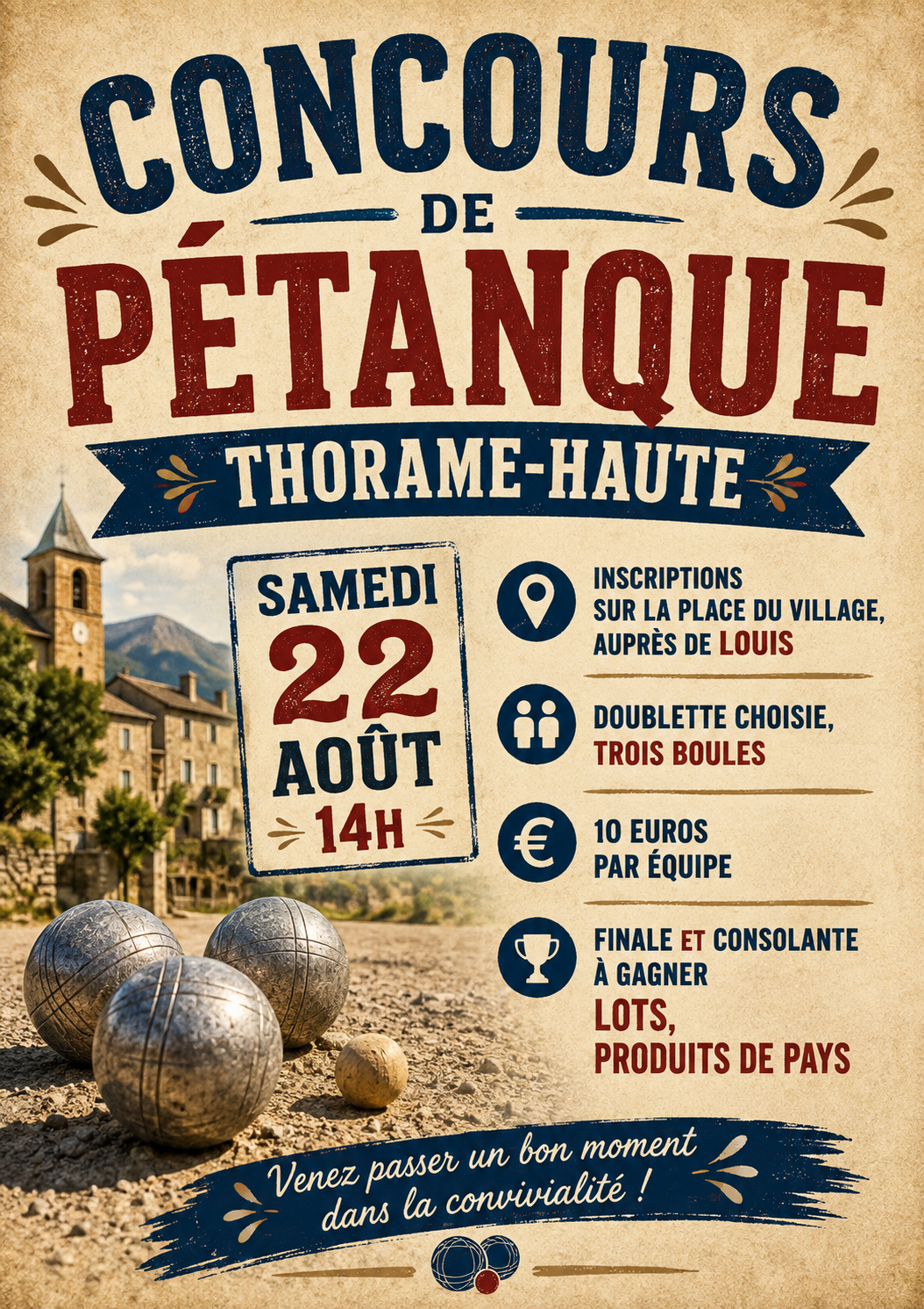 Concours de pétanque
