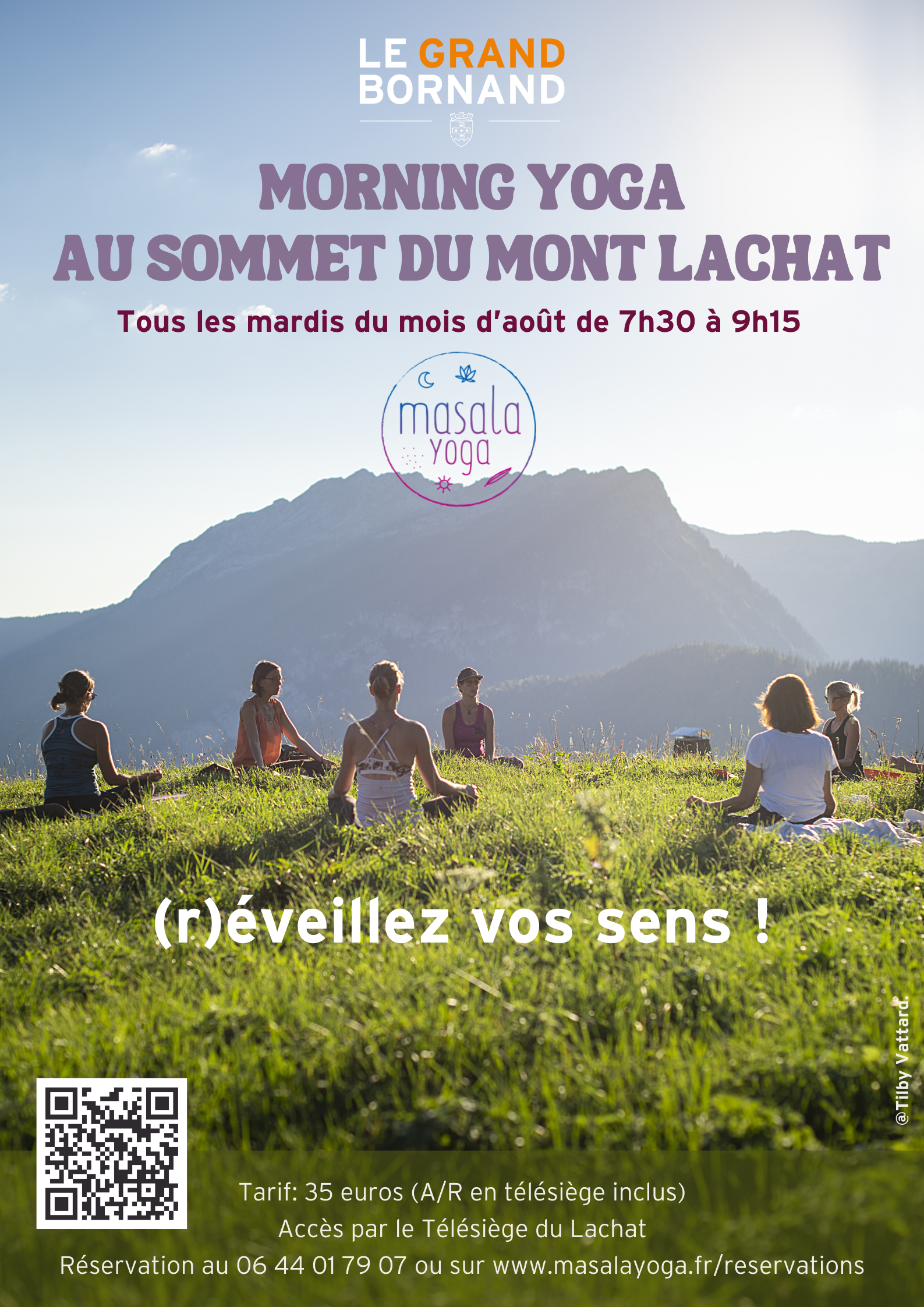 Affiche Morning yoga au sommet du Lachat