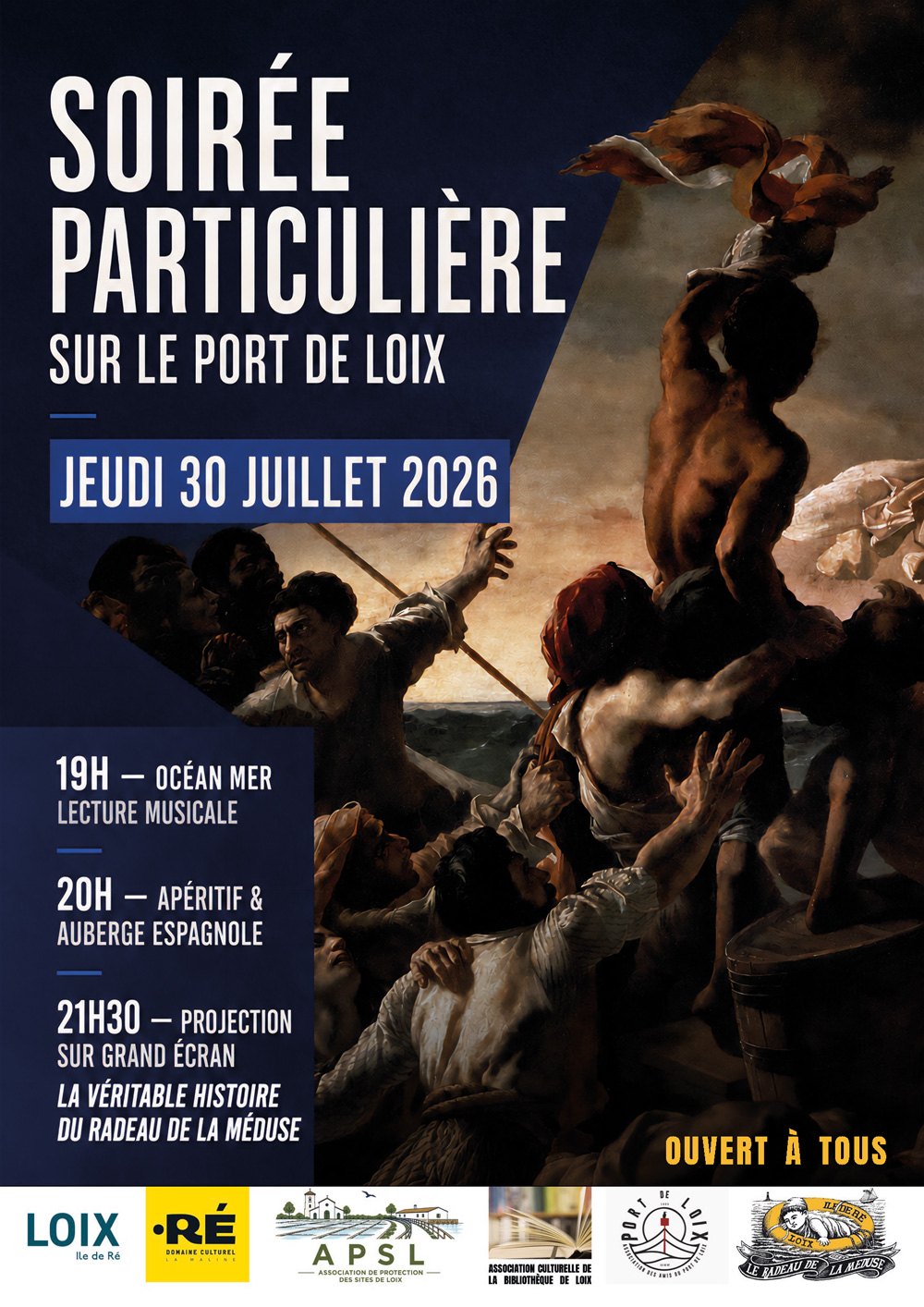 Soirée particulière sur le port de Loix - Le Radeau de la Méduse