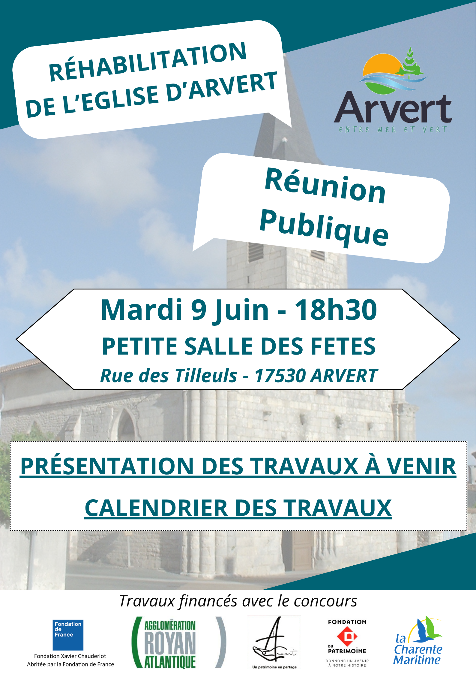 Réunion publique sur la réhabilitation de l’église d’Arvert