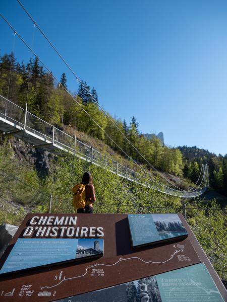 Balade du Plateau d'Assy au Lac Vert par la passerelle du Nant Bordon_Passy