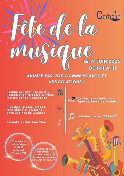 Affiche : Fête de la musique de Corbelin