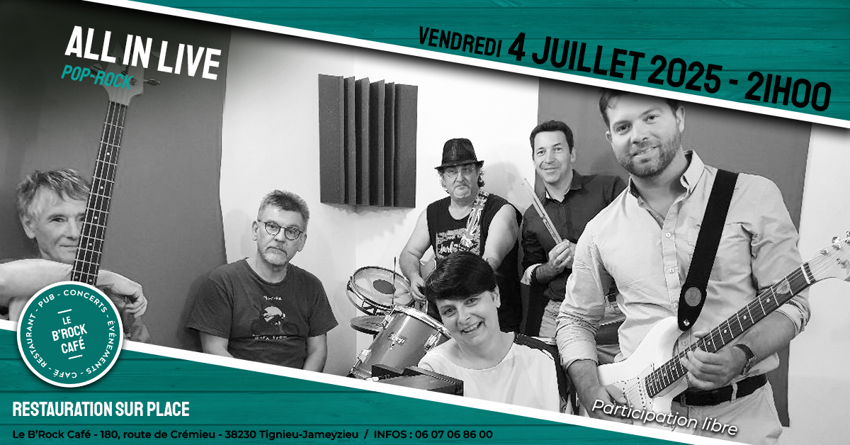 Concert du B'Rock café : All in live - Tignieu-Jameyzieu - Balcons du Dauphiné