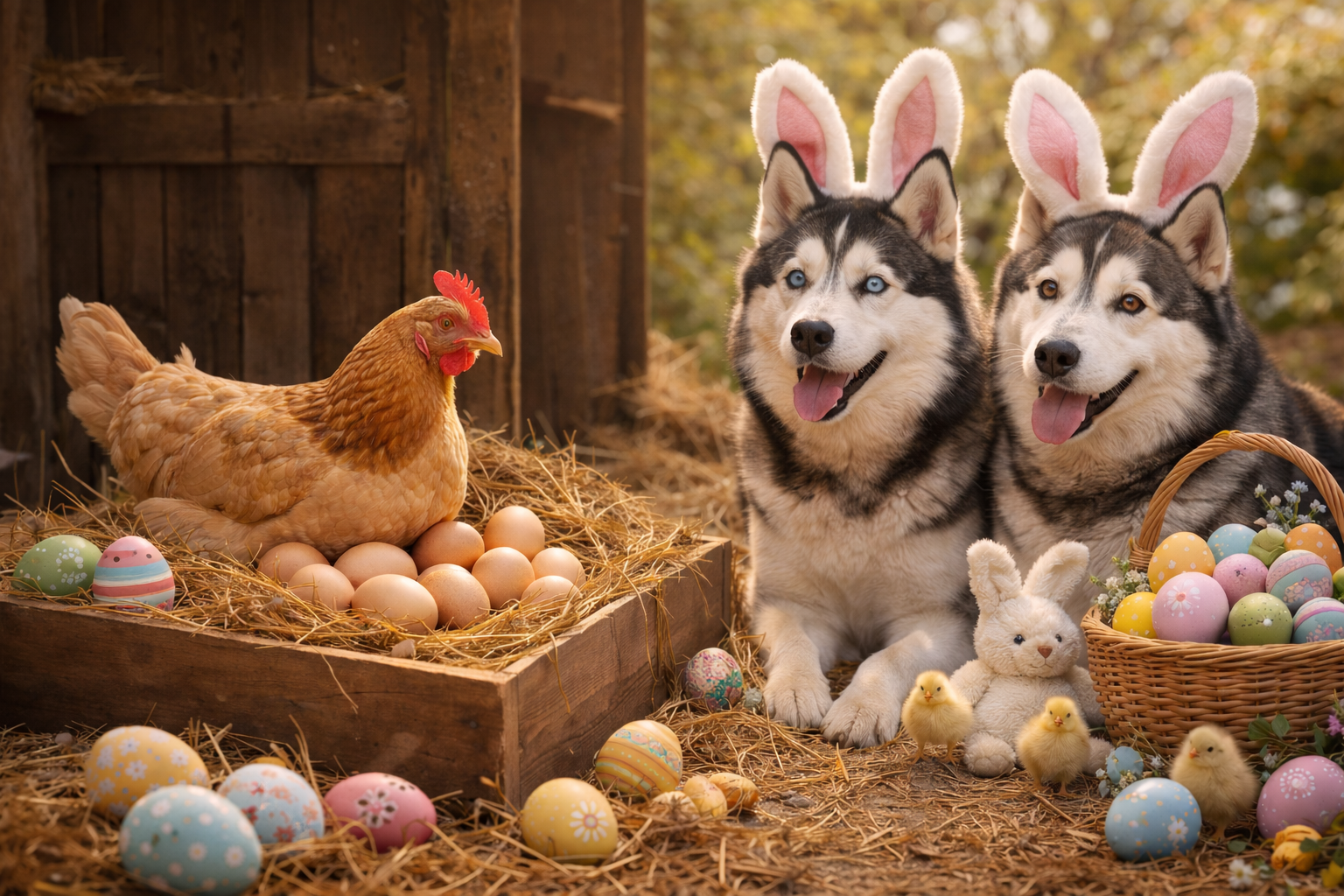 L'�uf, la poule et ... les Huskies !