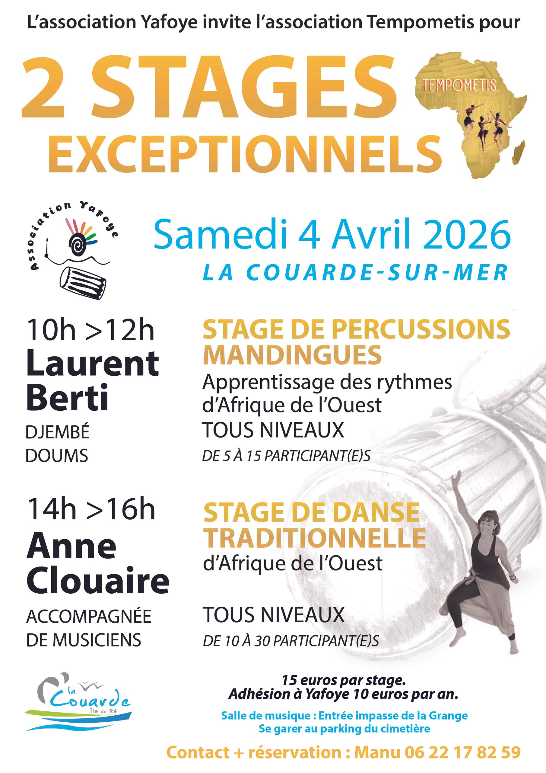 Stage de danse traditionnelle d'Afrique de l'Ouest