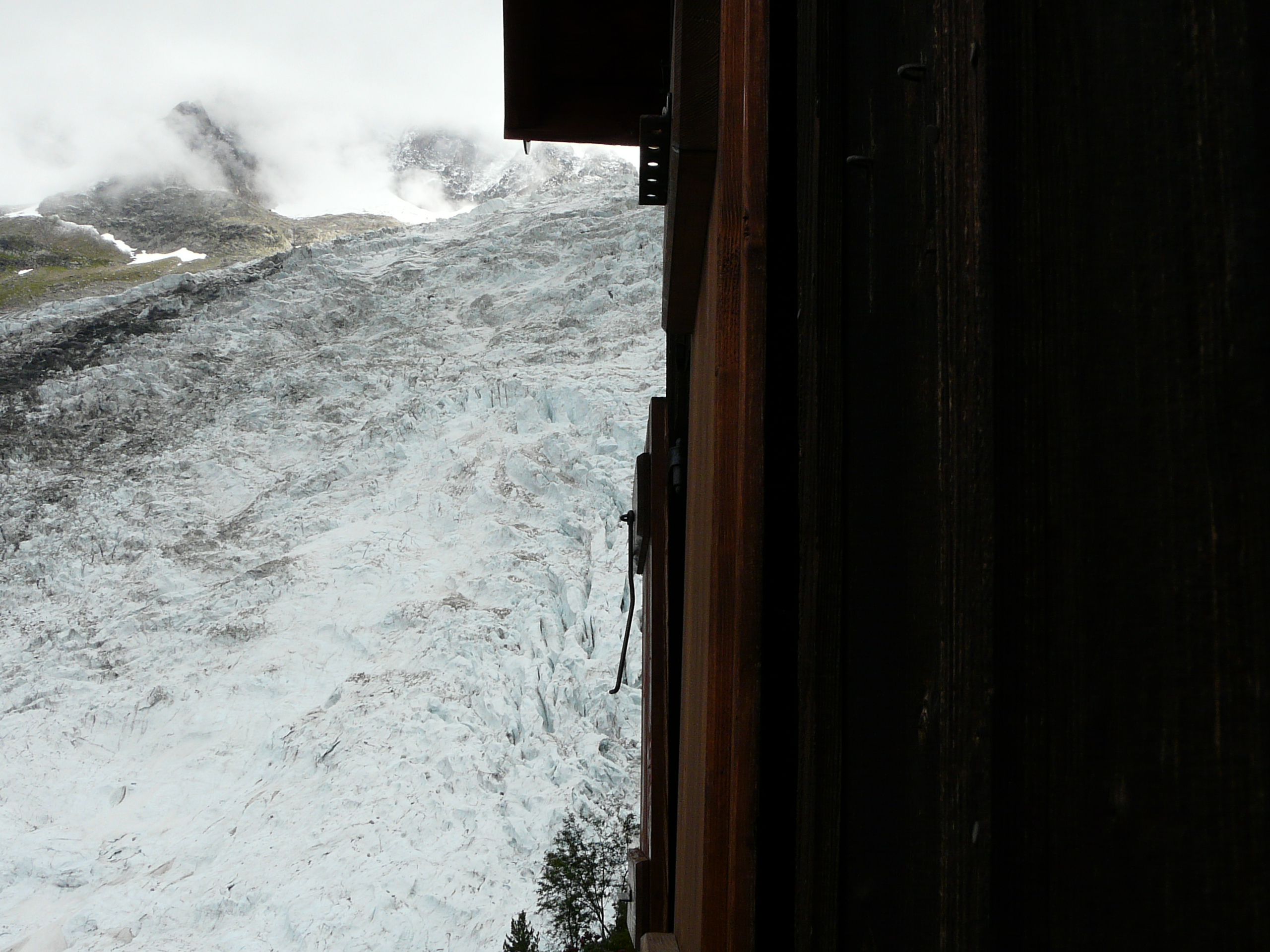 Chalet des Pyramides et glacier des Bossons