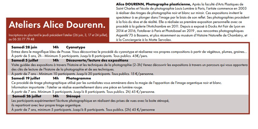 Atelier Sténopé avec Alice Dourenn - Promenade Photographique de Yenne