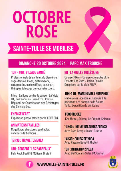 Octobre Rose : Sainte Tulle se mobilise