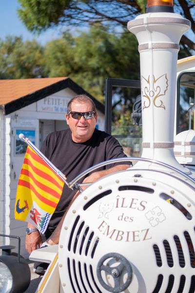 Tour en petit train avec Christian