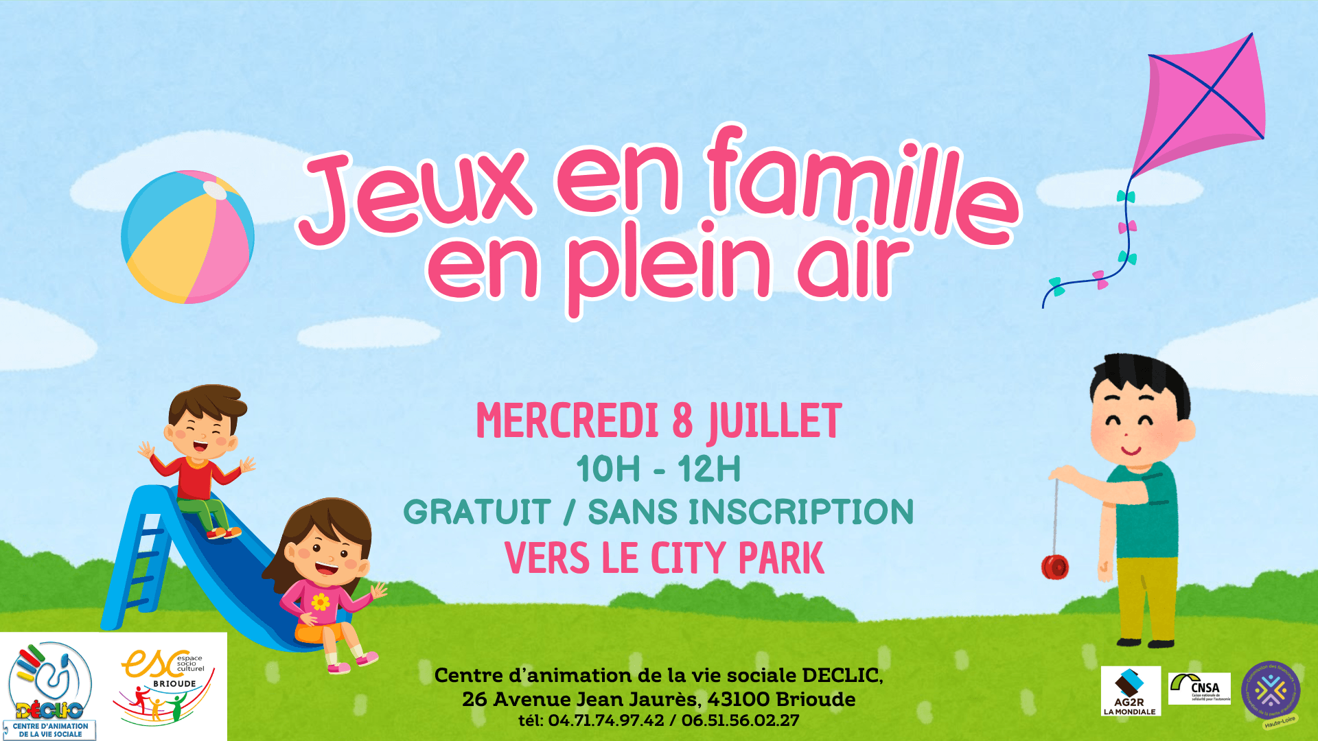 DECLIC d'été - Matinée "Jeux en familles" en plein air
