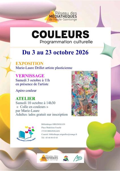 Exposition, vernissage et atelier de Marie-Laure Drillet