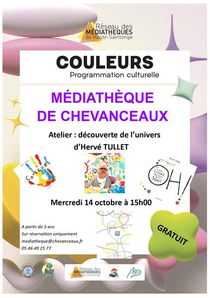 Atelier découverte de l'univers d'Hervé Tullet à la médiathèque