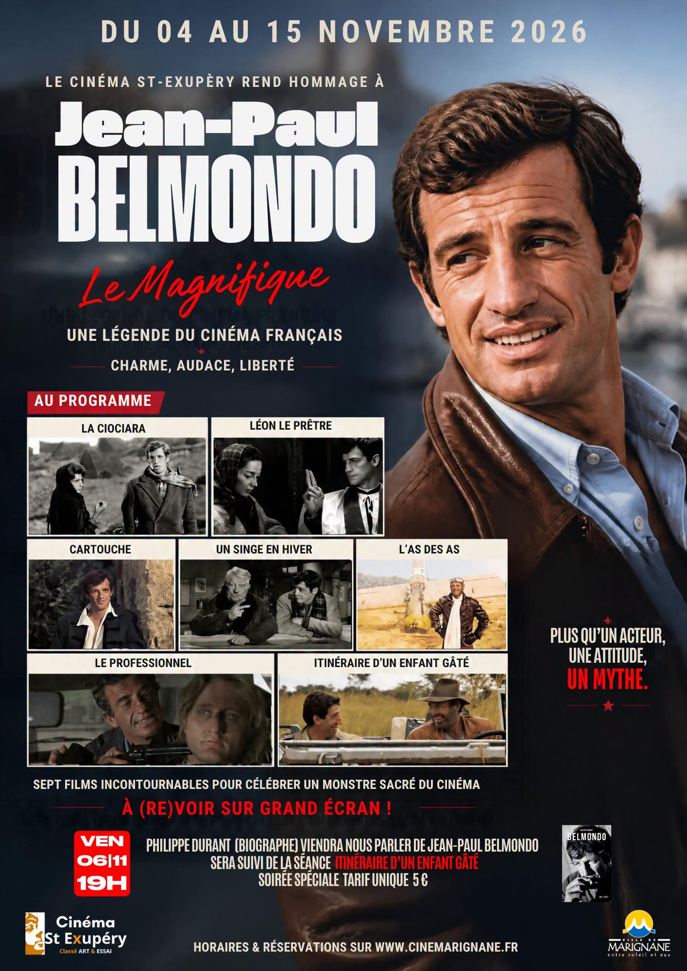 Cinéma : Hommage à Jean-Paul Belmondo "Le Magnifique"