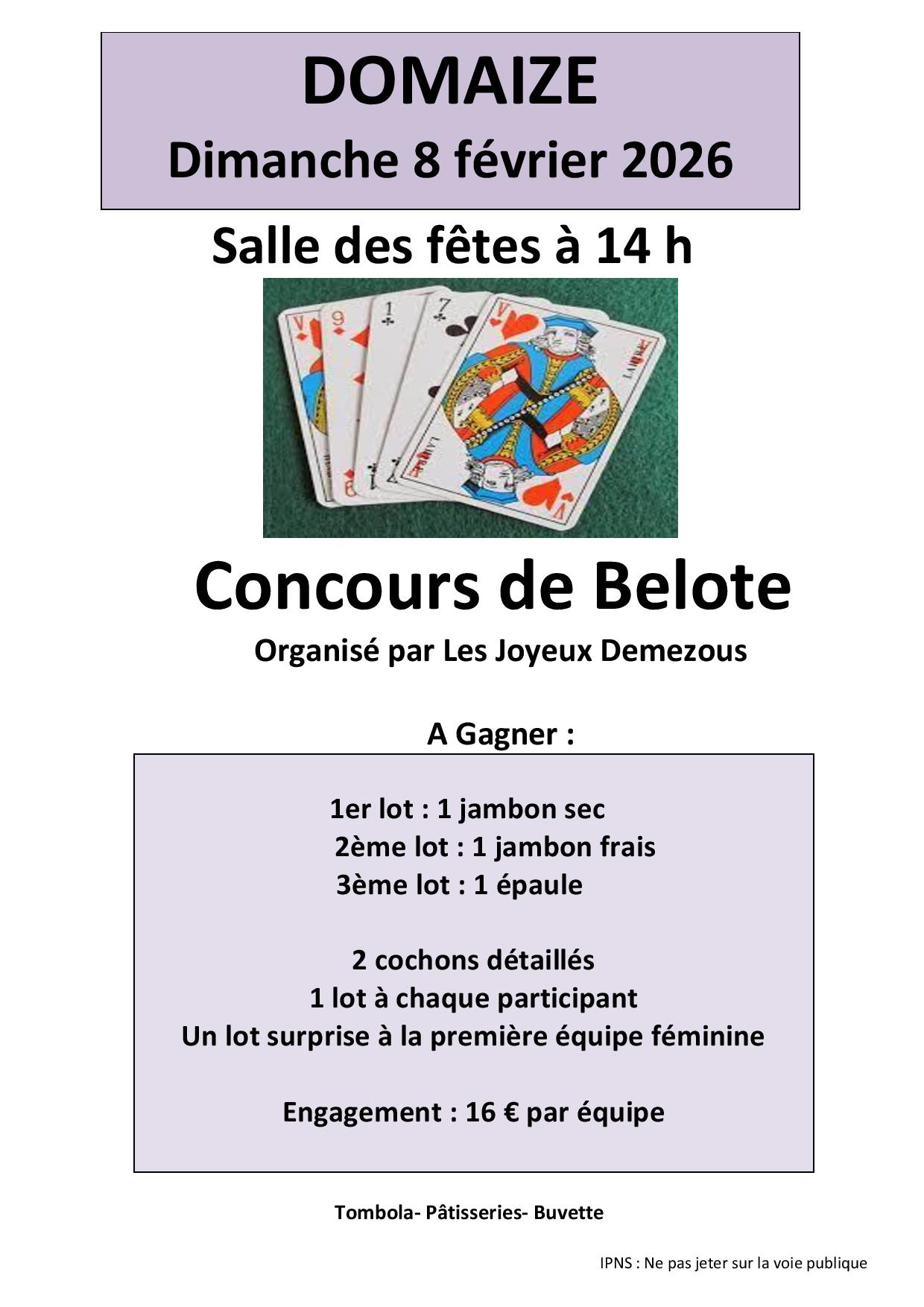Concours de belote // Domaize