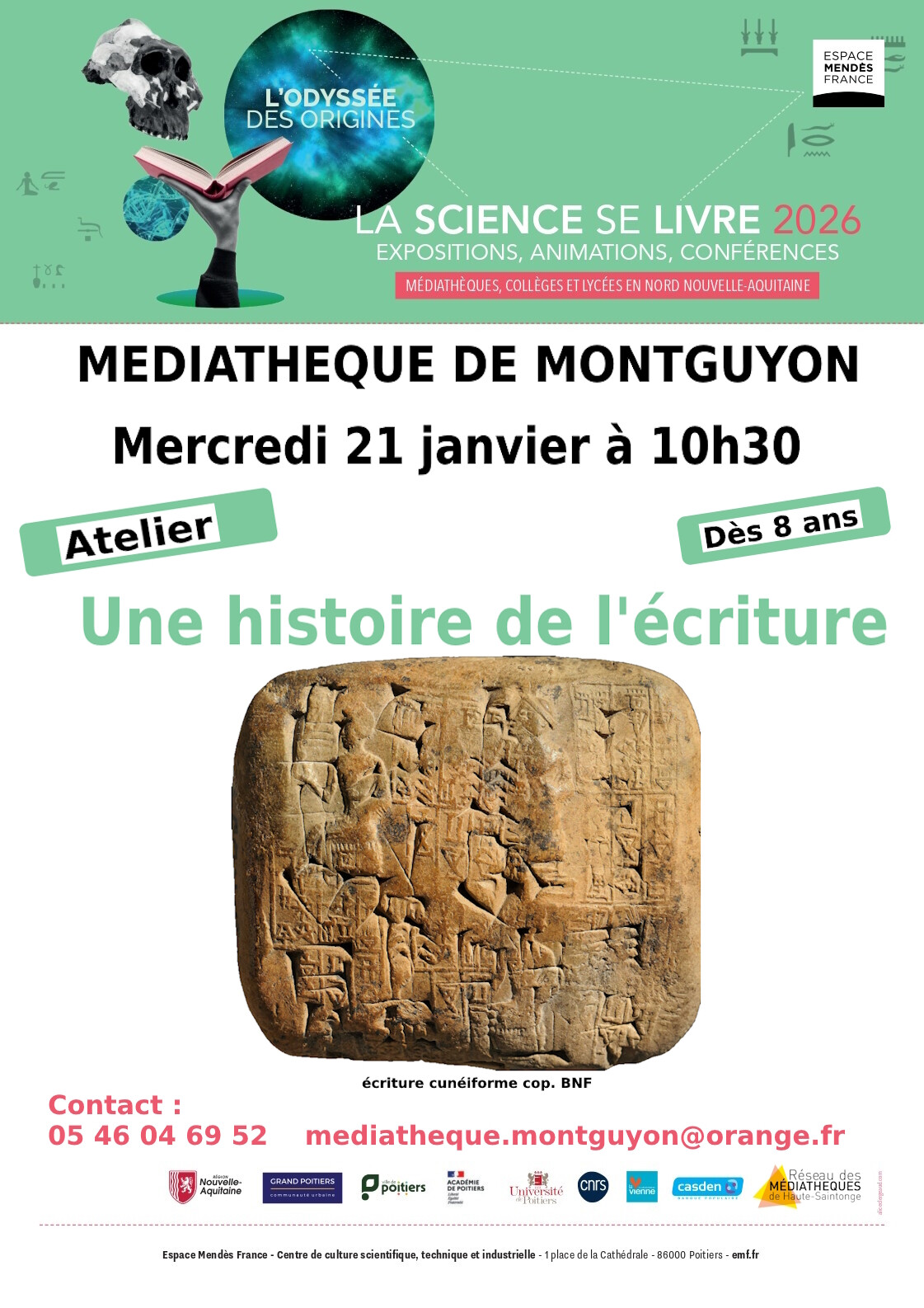 Atelier "une histoire d'écriture "à la médiathèque
