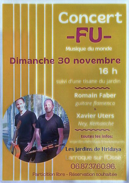 Les Jardins de Hridaya - Concert de musique du monde_Larroque-sur-l'Osse