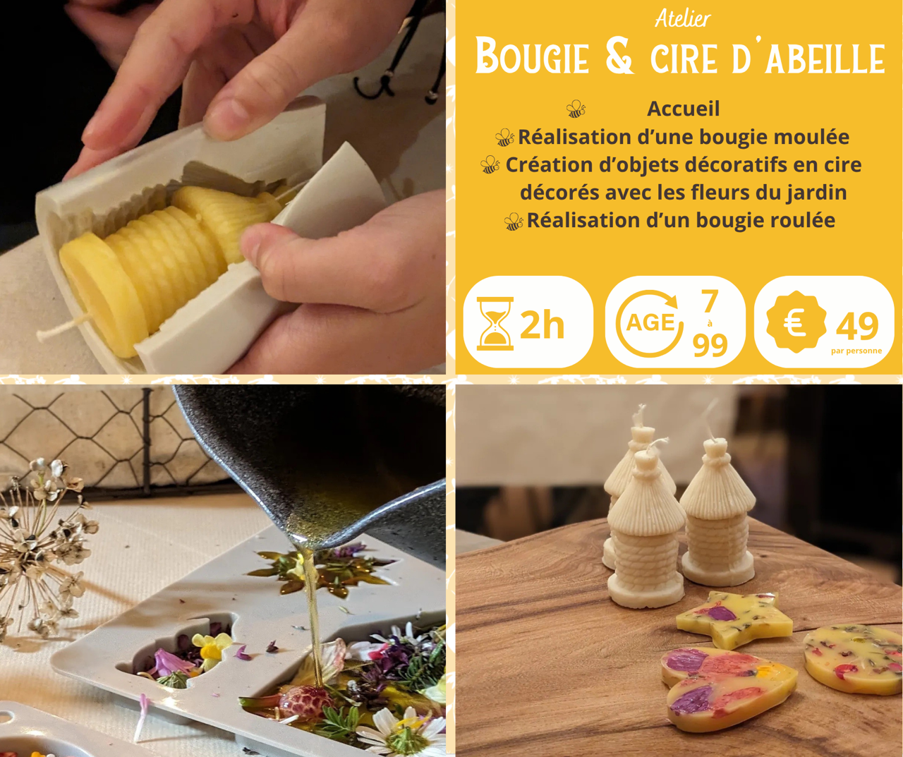 Atelier cire d'abeille & bougies_LaFermeMiélifique_MORNANT