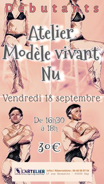 Atelier modèle vivant nu