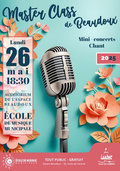 Master class de Beaudoux et mini-concerts - Chant