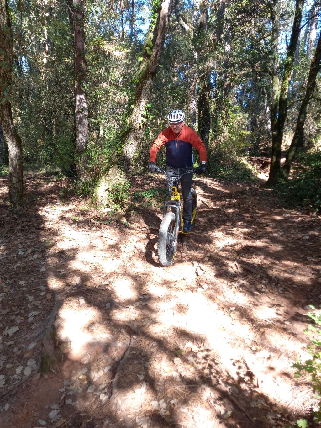 Sortie sportive à trottinette électrique tout terrain