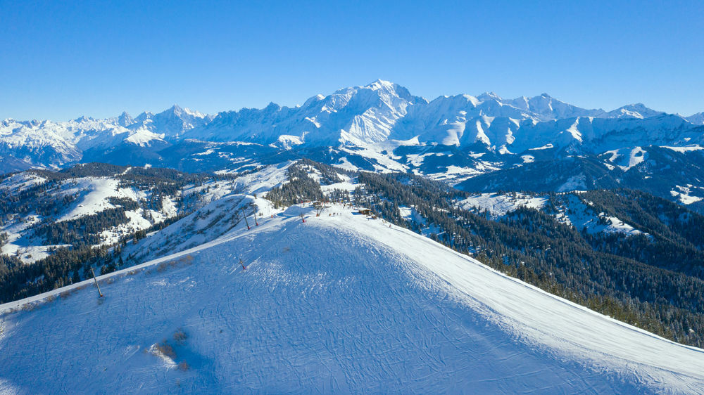 vue sur le Mont-Blanc depuis la tête du Torraz
