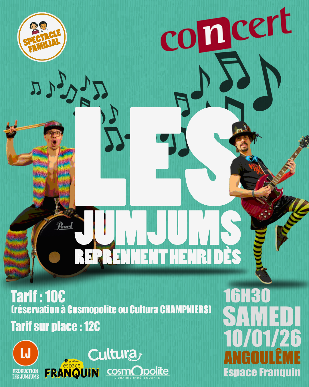 Spectacle pour enfant - Les Jumjums Reprennent Henri Dès