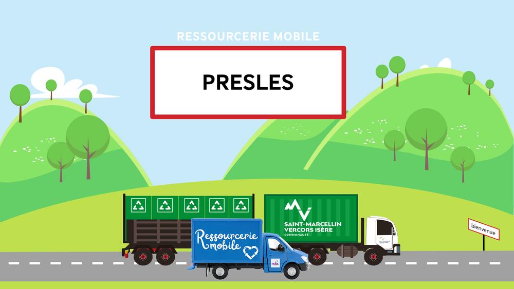 Passage de la ressourcerie mobile à Presles