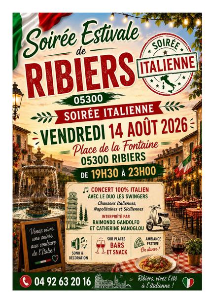 Les Estivales Ribieroises : soirée italienne