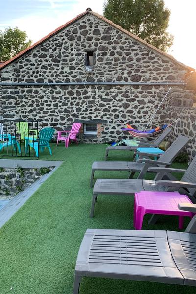 Terrasse piscine - Sylilanse - La goutte d'Ô à St pons