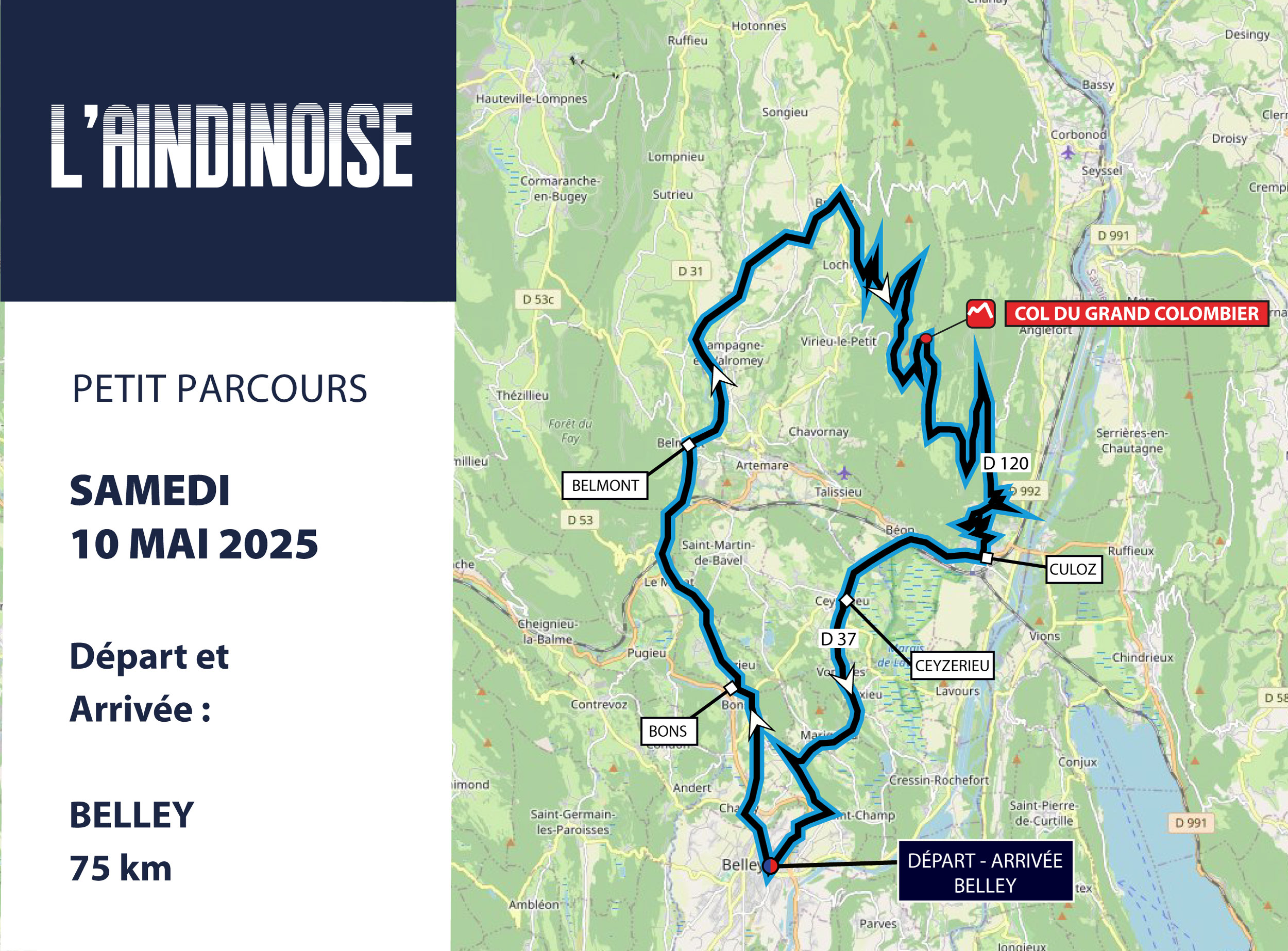 Cyclosportive l'Aindinoise - Grand Colombier 2025_Belley
