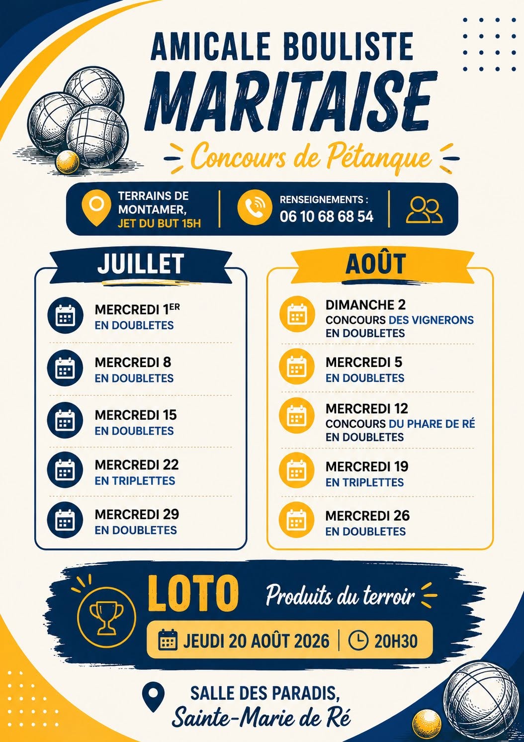 Concours de pétanque