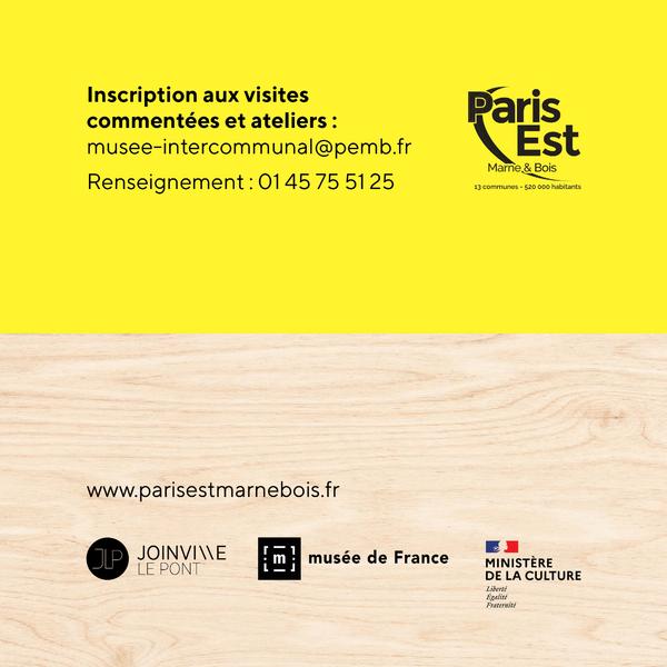 Affiche de l'exposition découverte des collections des musées intercommunaux de Paris Est Marne et Bois 
