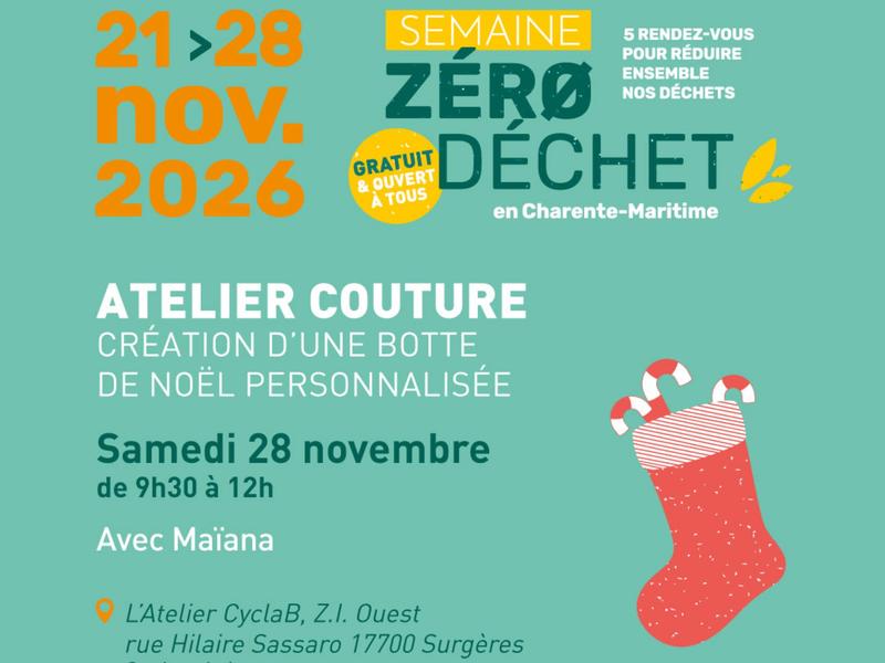 Semaine zéro déchet - Atelier couture