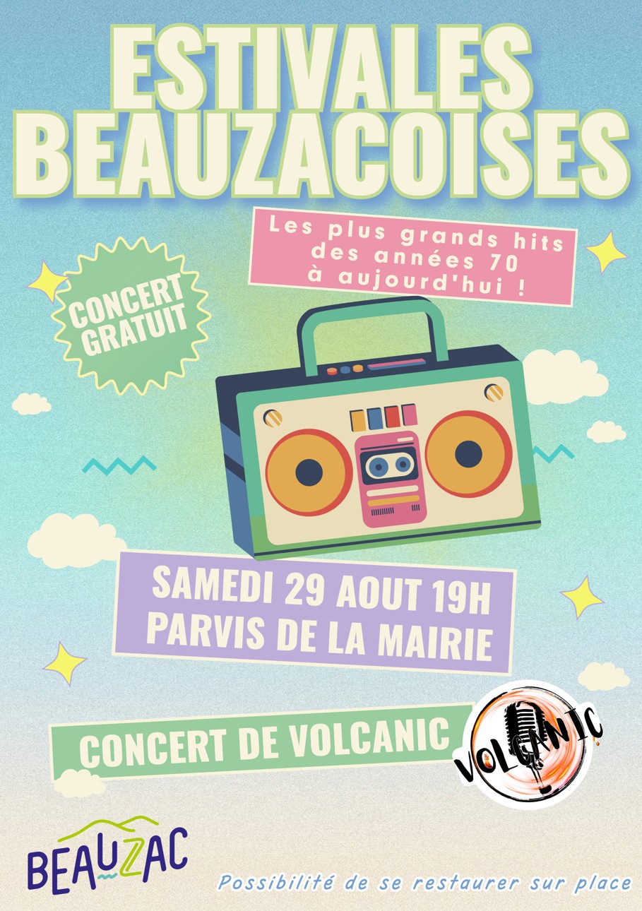 Estivales Beauzacoises concert de Volcanic