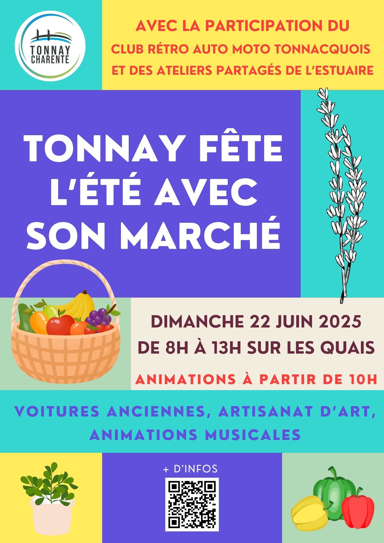 Tonnay fête l'été et la musique avec son marché