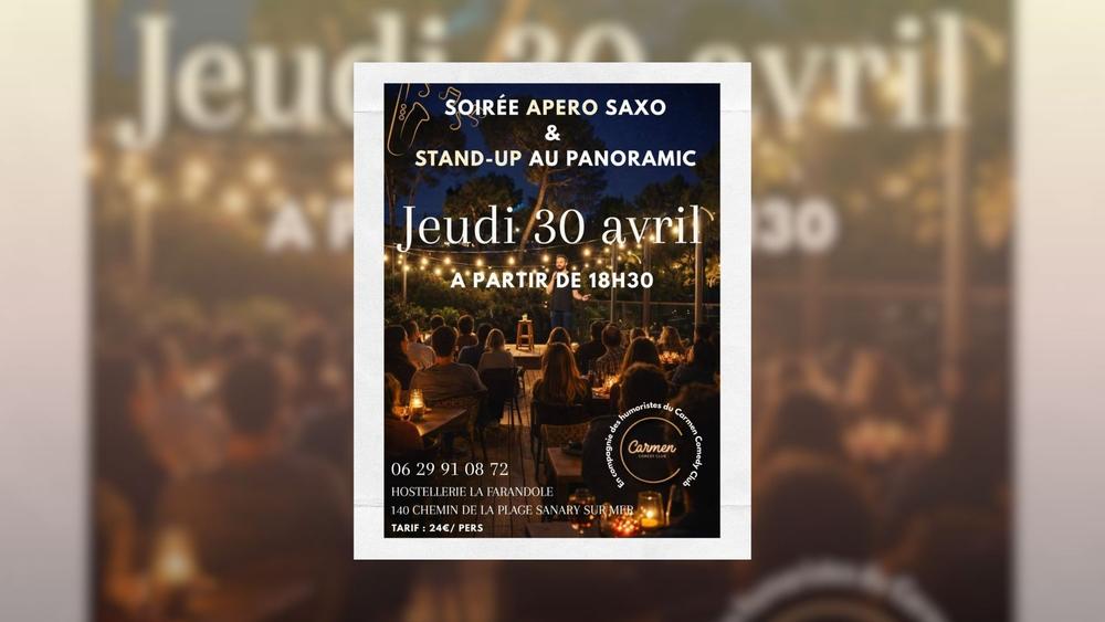 Hostellerie La Farandole | Soirée Apéro Saxo & Stand-up au Panoramic