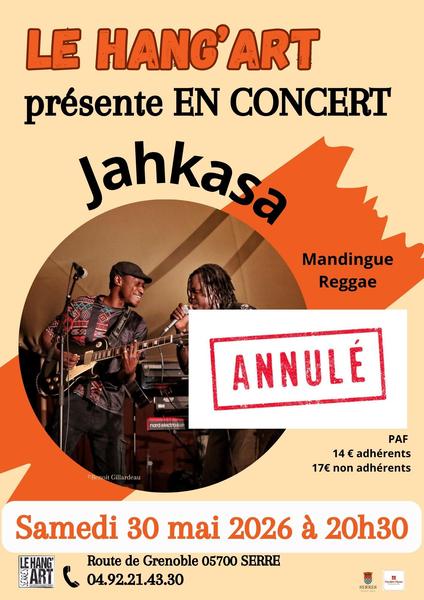 Annulé - Concert au Hang'Art : Jahkasa