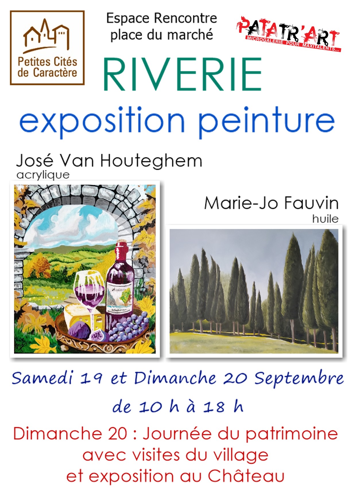 Exposition de peinture : Cathy Toussain_Patatr'Art_Riverie