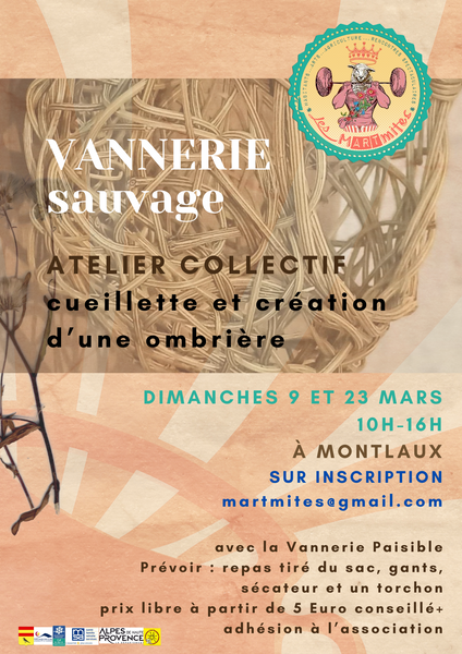 Atelier vannerie sauvage collective Du 9 au 23 mars 2025