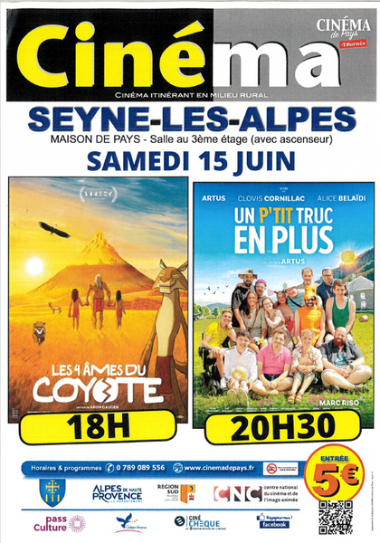 Cinéma de Pays à Seyne les Alpes Du 16/11/2024 au 14/6/2025