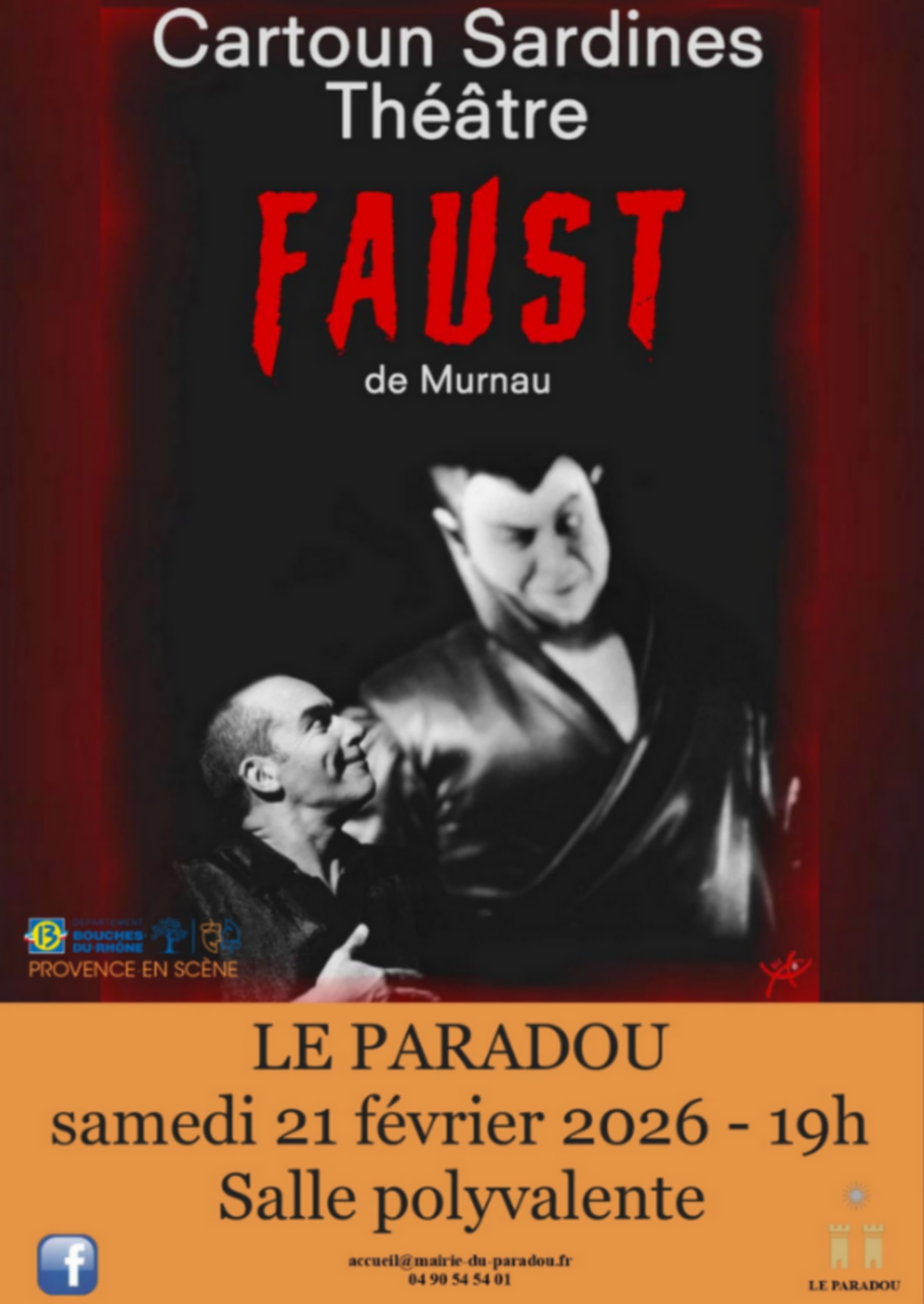 Ciné concert: Théâtralisation du film muet allemand « FAUST » de Murnau