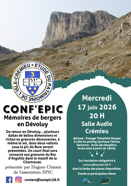 Conf'Epic : mémoires de bergers en Dévoluy_Crémieu-Balcons du Dauphiné