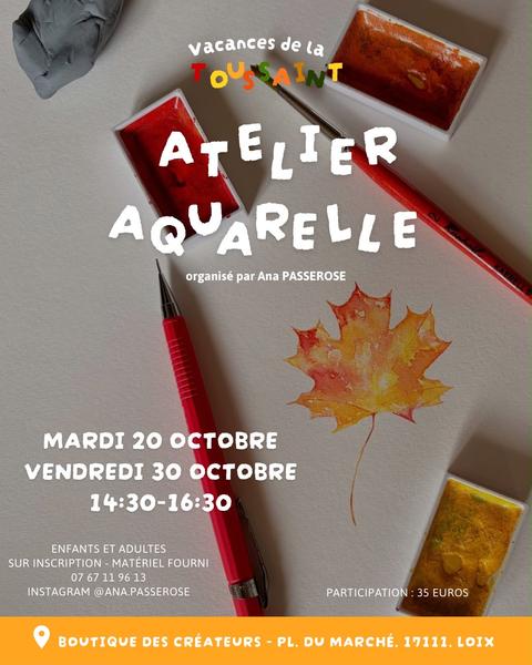 Atelier aquarelle par Ana Passerose chez Côté marché
