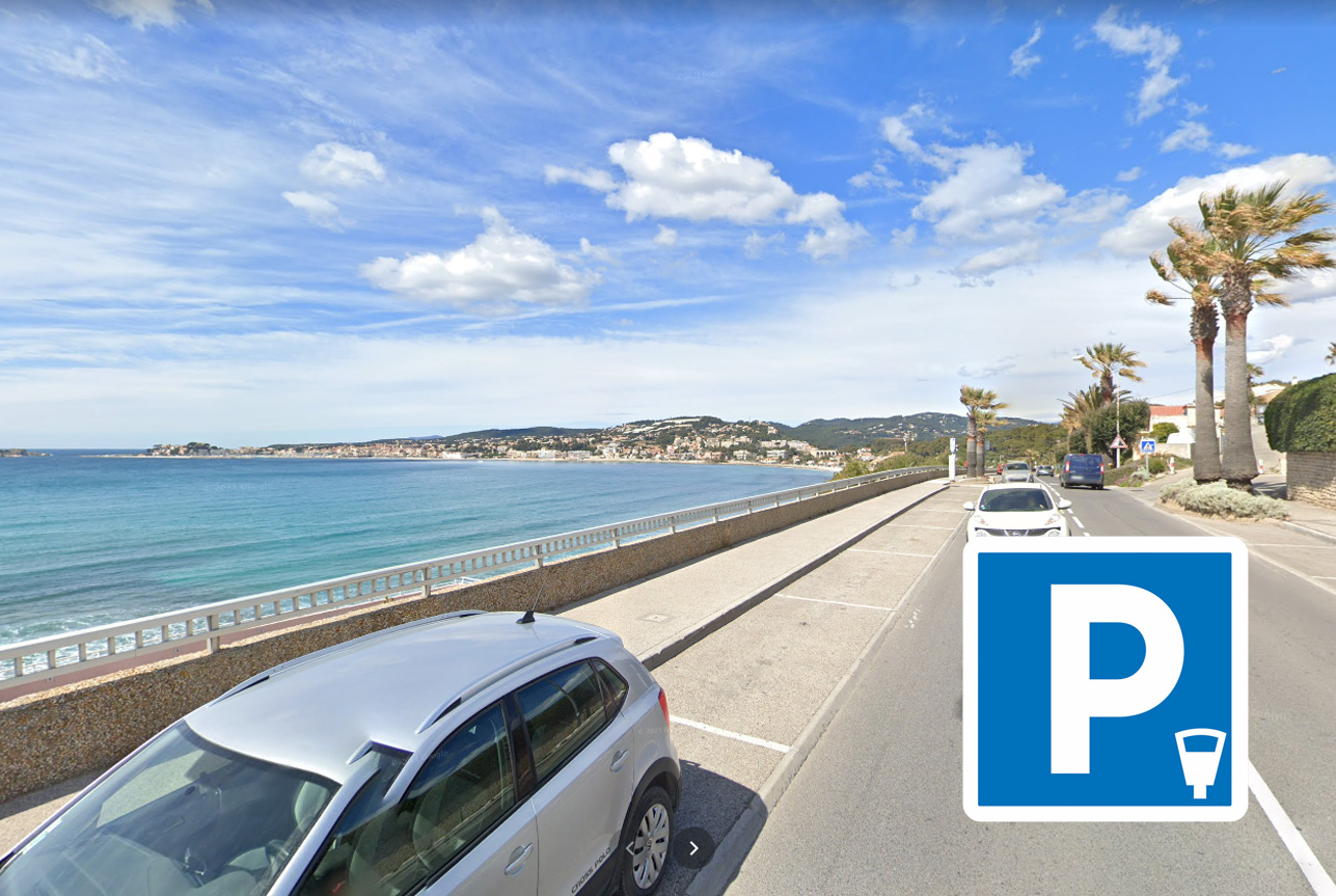 stationnement à horodateur Plage Dorée à Sanary