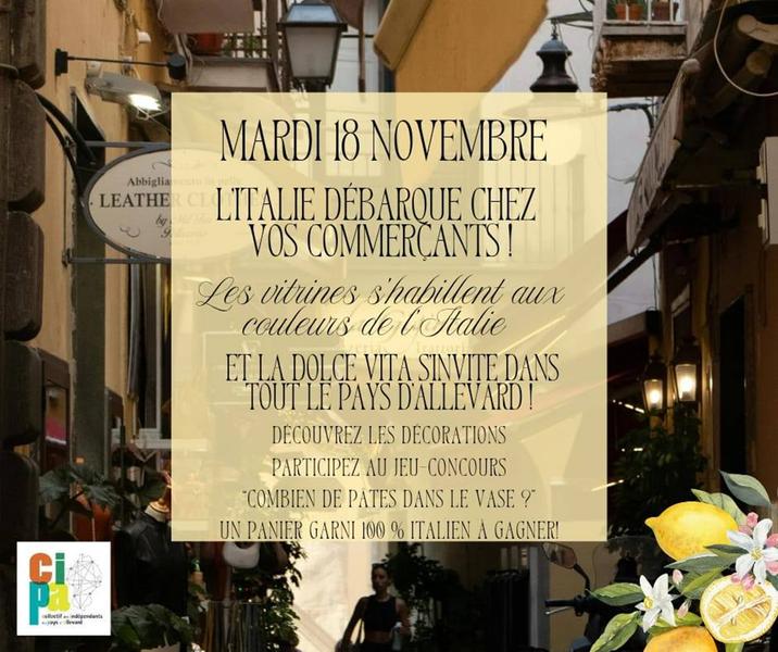 L'Italie débarque chez vos commerçants - Les journées italiennes dans le pays d'Allevard