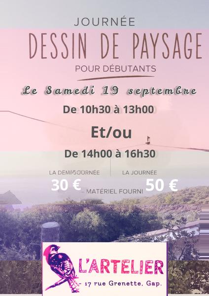 Atelier dessin paysages débutants