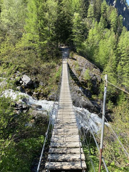 La passerelle du glacier de Bionnassay