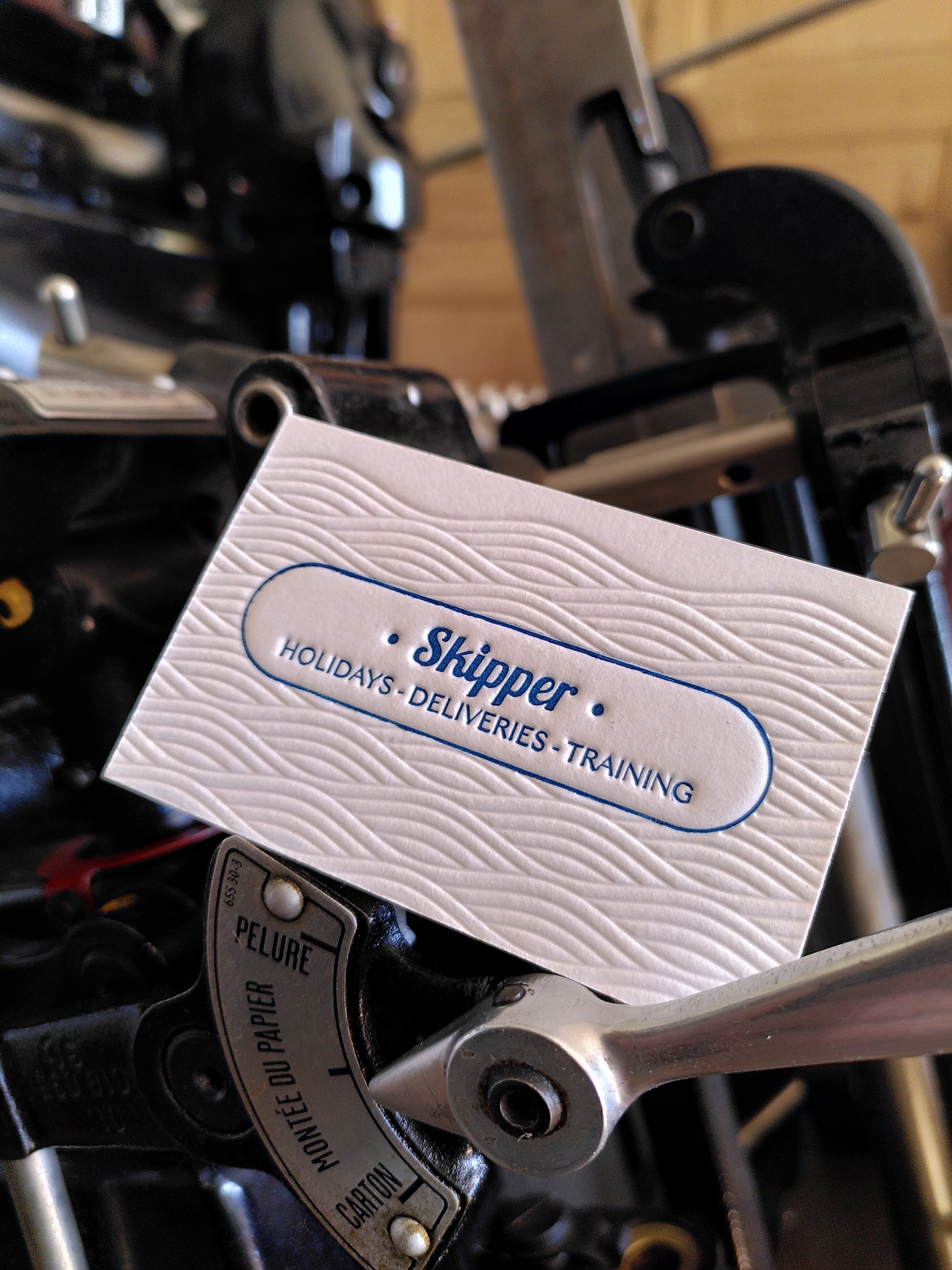 Carte de visite, débossage pure