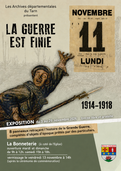 Exposition « La Guerre est finie » à la Bonneterie