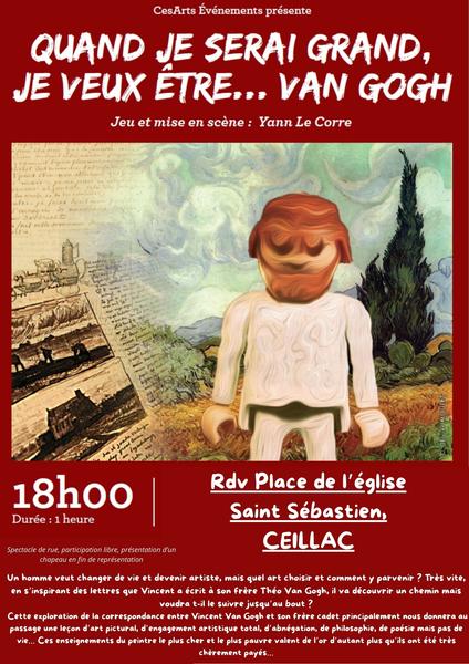 affiche - © comité d'animations de Ceillac Spectacle : Quand je serai grand je veux être Van Ghog !_Ceillac - © comité d'animations de Ceillac